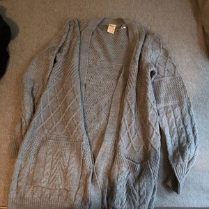 Long grey cardigan